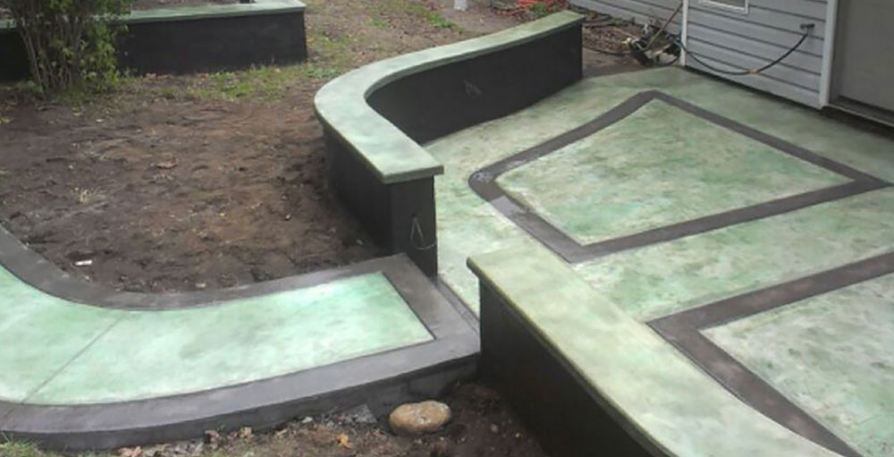 green stained cement green stained cement