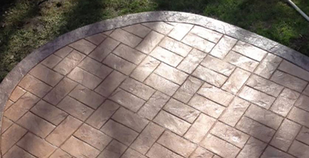 stamped backyard concrete stamped backyard concrete